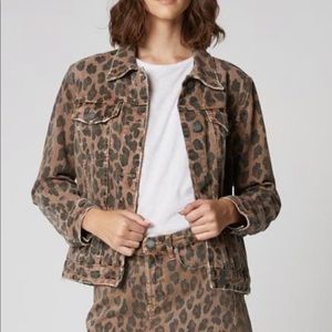 Leopard denim jacket